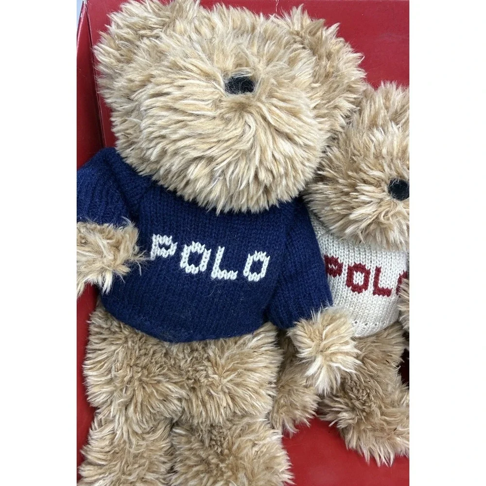 VTG 2002 Ralph Lauren POLO Plush The Bears That Care Red White Blue Sweaters